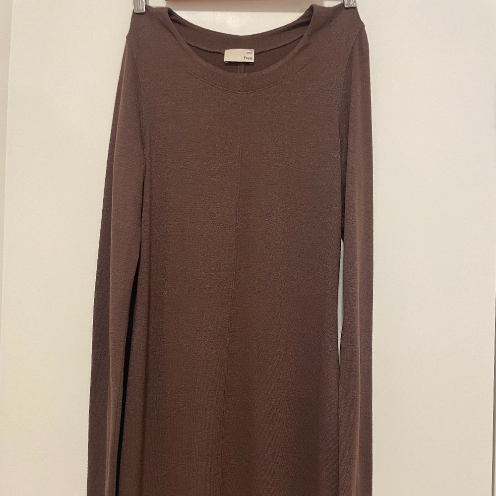 Purple/Pink Aritzia Wilfred Free long sleeve mini dress